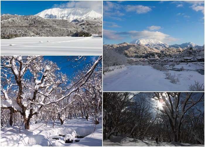 冬の奥大山江府町　鳥取県